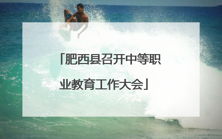 肥西县召开中等职业教育工作大会